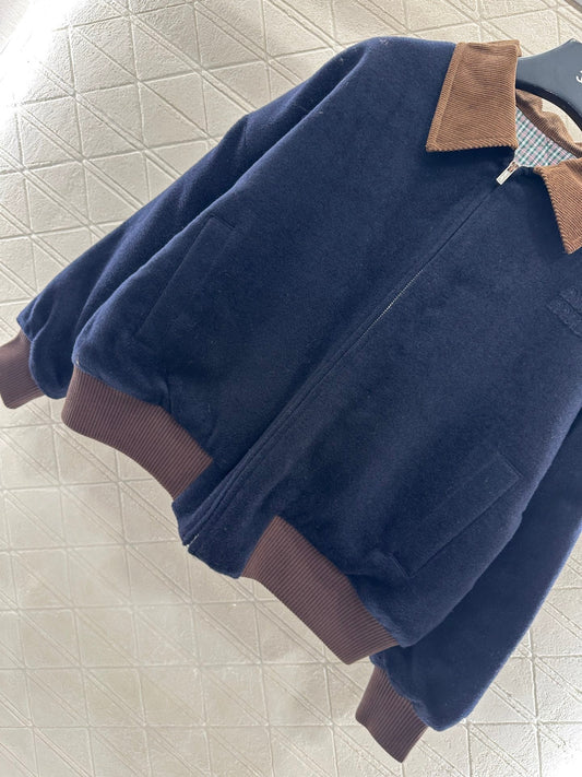 25 Corduroy collar, cashmere cotton jacket