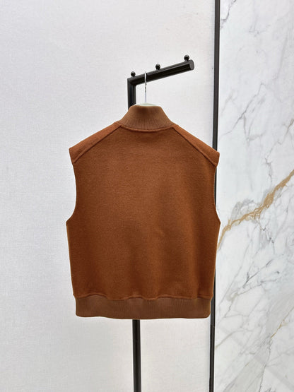 Wool double-faced vest jacket