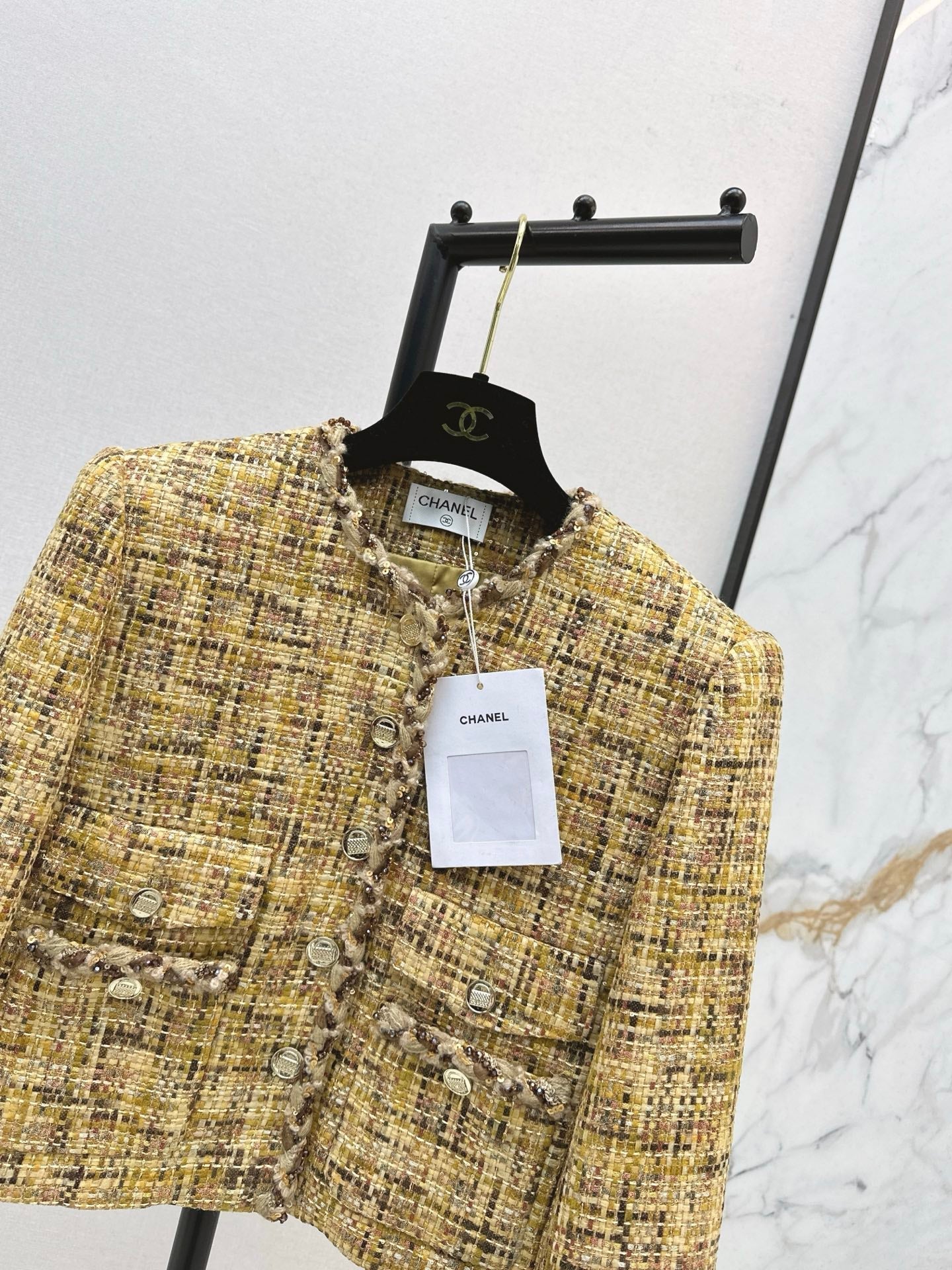 Crew neck woven jacket
