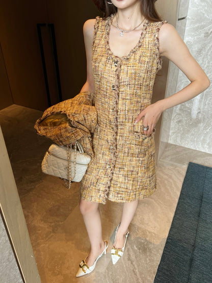 Woven sleeveless dress