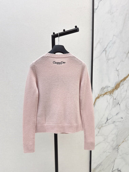 Floral embroidered cashmere sweater