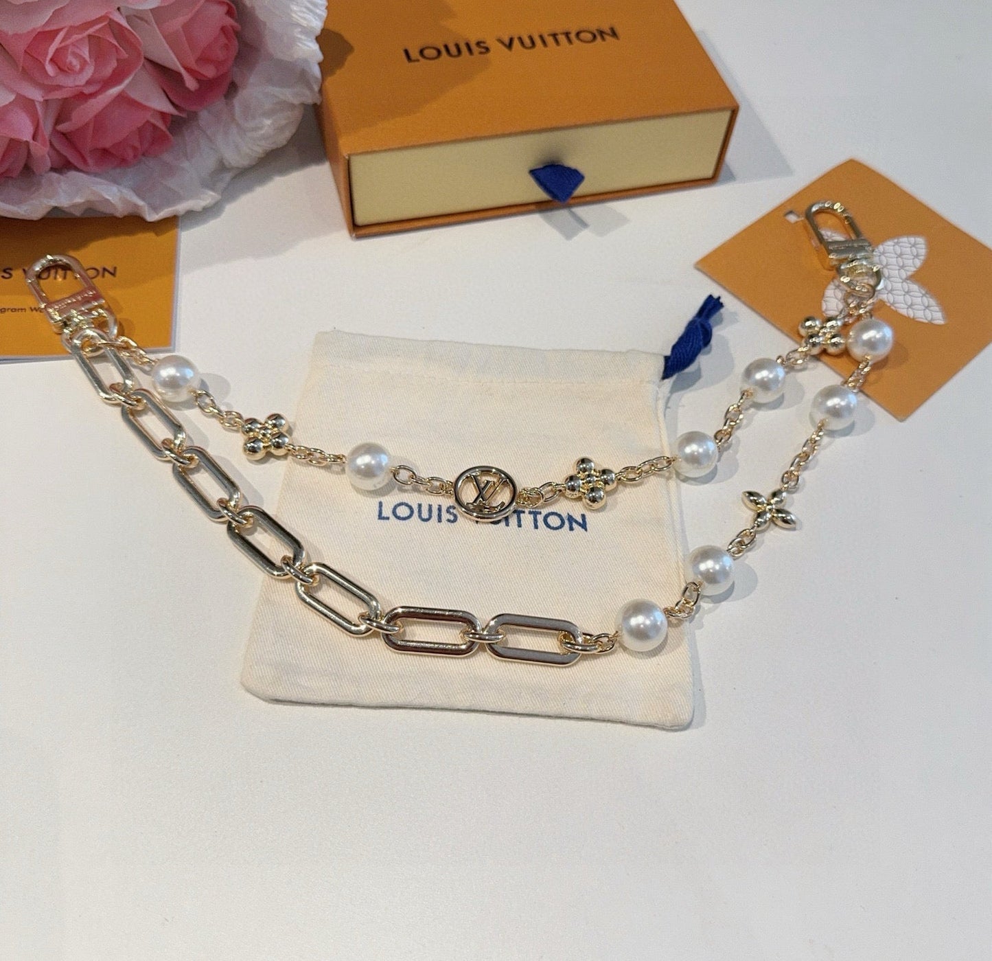 Keychain bag hanging chain Figaro belt chain