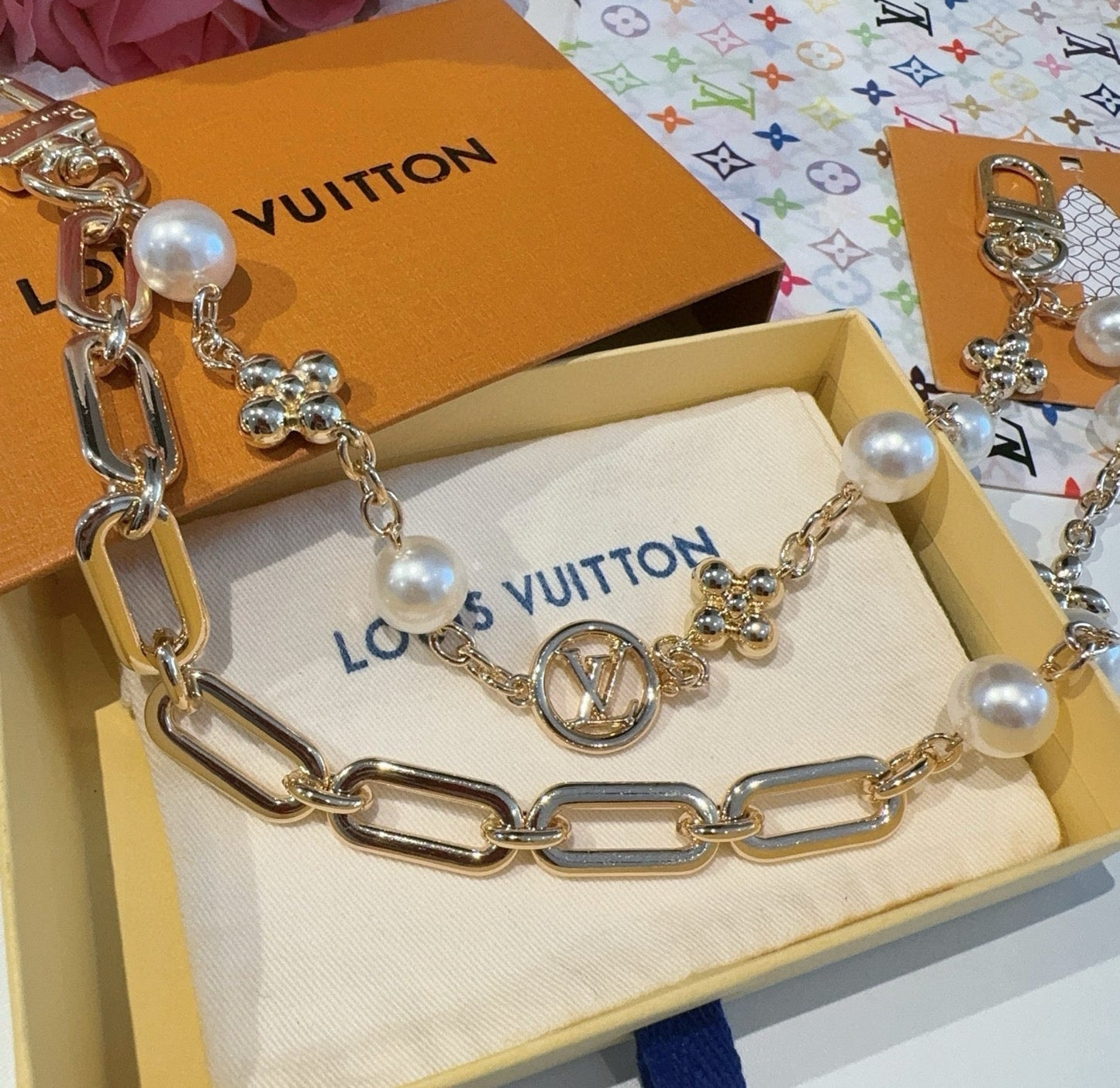 Keychain bag hanging chain Figaro belt chain
