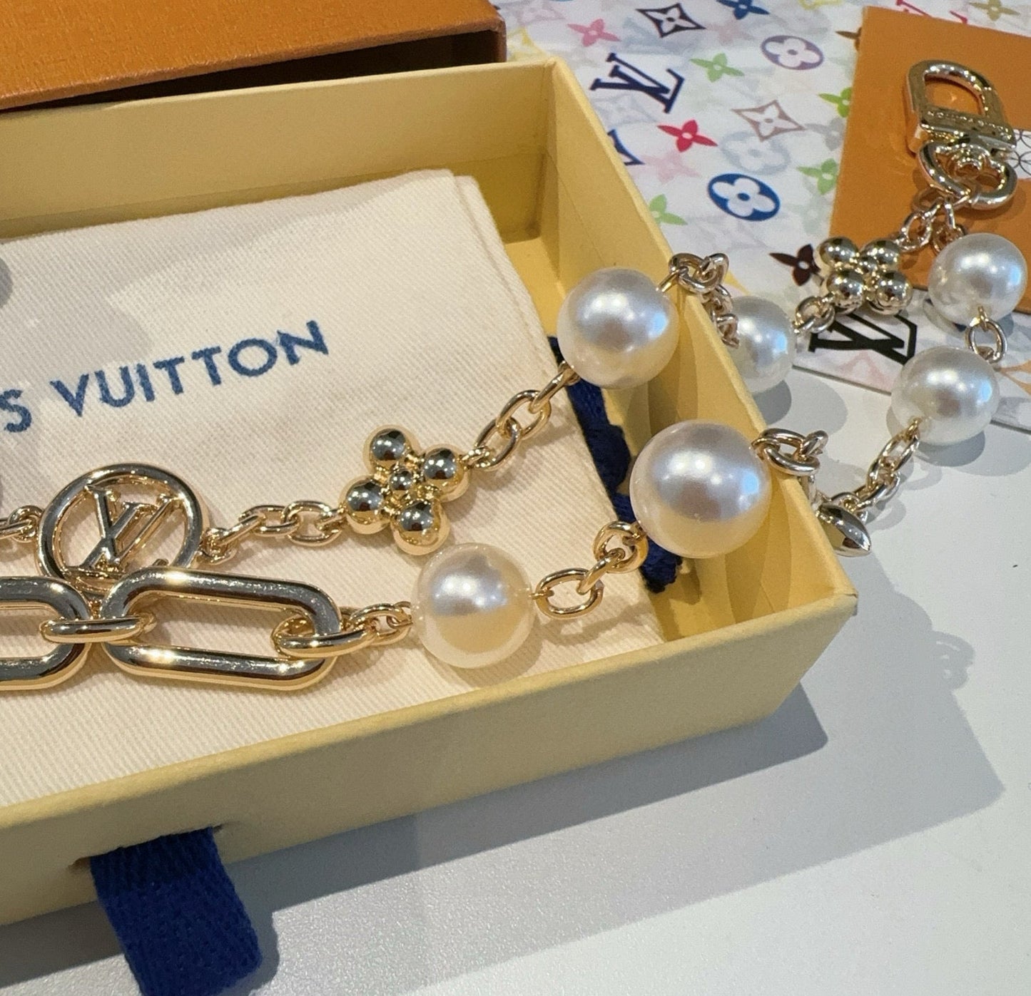 Keychain bag hanging chain Figaro belt chain